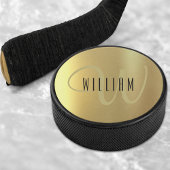 Gold Monogram Formal Luxus Eishockey Puck