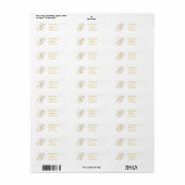 Gold Monogram G Address Labels (Vorne)
