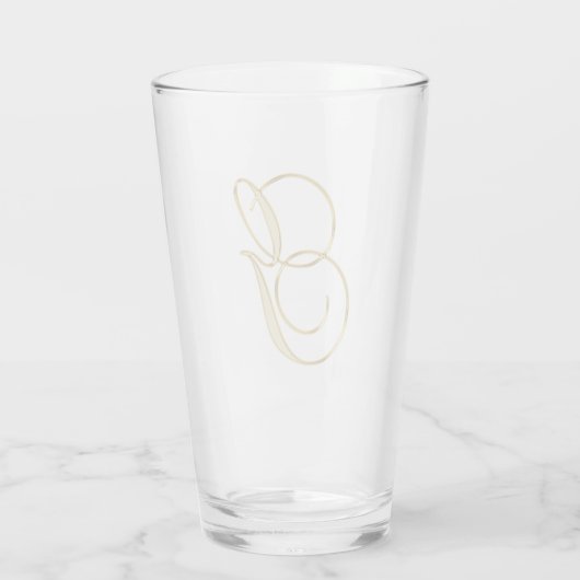 Gold Monogram G Glas (Rückseite)