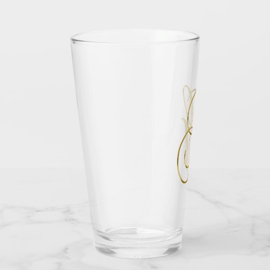 Gold Monogram G Glas (Rechts)