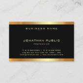 Gold Monogram Glamour Schlicht Moderne Luxus Perfe Visitenkarte (Rückseite)