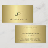 Gold Monogram Glamour Schlicht Modernes Gracful To Visitenkarte (Vorne/Hinten)