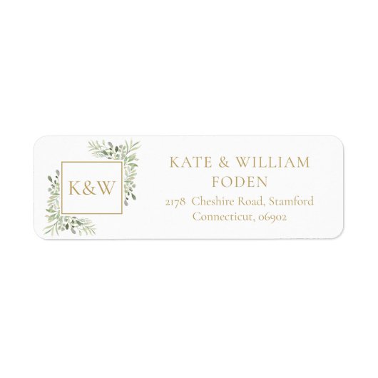 Gold Monogram Greenerenerage Foliage Address (Vorne)