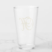 Gold Monogram H Glas (Rückseite)