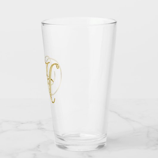 Gold Monogram H Glas (Links)