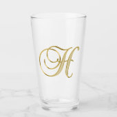 Gold Monogram H Glas (Vorderseite)