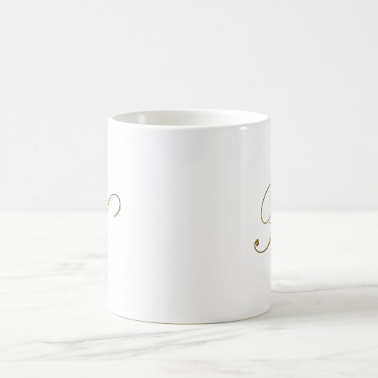 Gold Monogram H Kaffeetasse (Mittel)