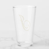 Gold Monogram-I-Glas Glas (Rückseite)