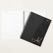 Gold Monogram Imitats Black Leather Planer (Anzeige)