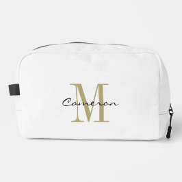 Gold Monogram Initial and Name Personalized Waschbeutel