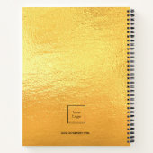 Gold Monogram Initial Business Logo Notizblock (Rückseite)