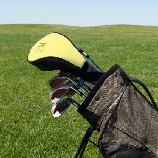 Gold Monogram Initial Golf Headcover (In SItu)