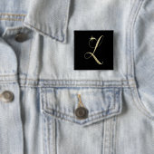 Gold Monogram Initial L Button (Beispiel)