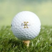 Gold Monogram Initial und Name Golf Balls Golfball (Insitu T-Shirt)