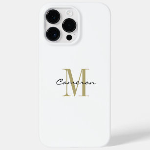 Gold Monogram Initial und Name Personalisiert Case-Mate iPhone 14 Pro Max Hülle