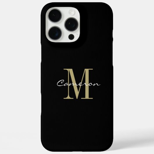 Gold Monogram Initial und Name Personalisiert Case-Mate iPhone Hülle (Rückseite)