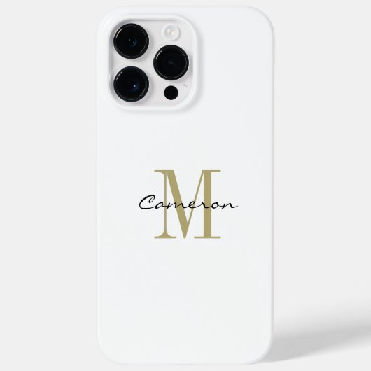 Gold Monogram Initial und Name Personalisiert Case-Mate iPhone Hülle (Rückseite)