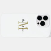 Gold Monogram Initial und Name Personalisiert Case-Mate iPhone Hülle (Rückseite (Horizontal))