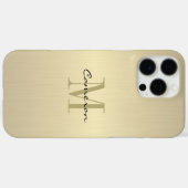 Gold Monogram Initial und Name Personalisiert Case-Mate iPhone Hülle (Rückseite (Horizontal))