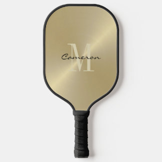 Gold Monogram Initial und Name Personalisiert Gold Pickleball Schläger