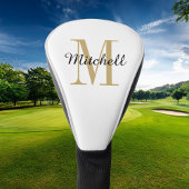 Gold Monogram Initial und Name Personalisiert Golf Headcover