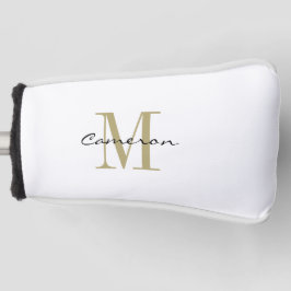 Gold Monogram Initial und Name Personalisiert Golf Headcover