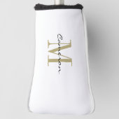 Gold Monogram Initial und Name Personalisiert Golf Headcover (Rotieren 90)