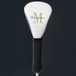 Gold Monogram Initial und Name Personalisiertes Ge Golf Headcover<br><div class="desc">Gold Monogram Initial und Name Personalisiert</div>