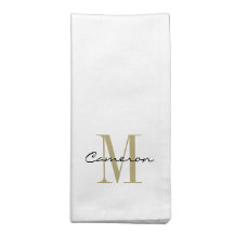 Gold Monogram Initial und Name Personalisiertes Ge