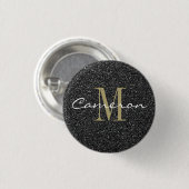 Gold Monogram Initial und Name Sandpaper Button (Vorne & Hinten)