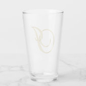 Gold Monogram J Glass Glas (Rückseite)