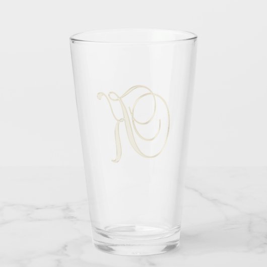 Gold Monogram K Glas (Rückseite)