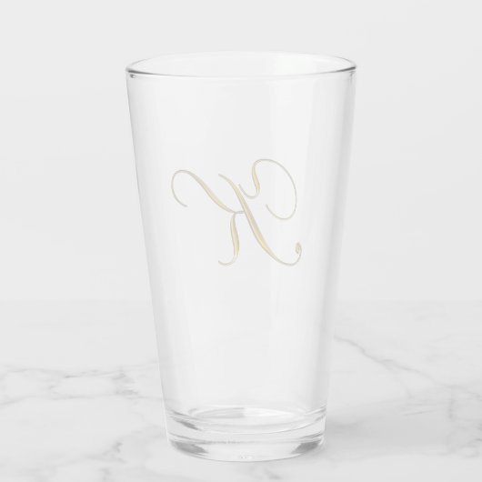 Gold Monogram K Glas (Rückseite)