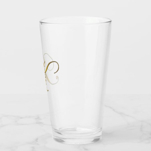 Gold Monogram K Glas (Links)