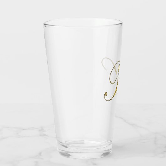 Gold Monogram K Glas (Rechts)