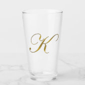 Gold Monogram K Glas (Vorderseite)