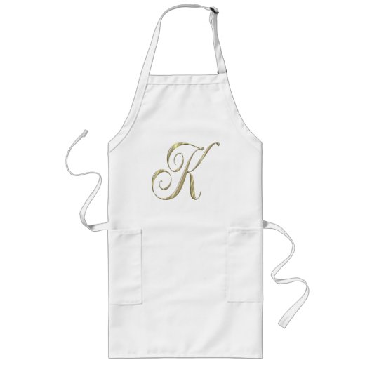 Gold Monogram K Initial GRILLEN Schürze (Vorne)