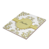 Gold Monogram-Keramik Fliese (Seite)
