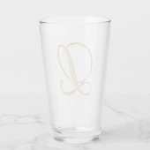 Gold Monogram L Glass Glas (Rückseite)