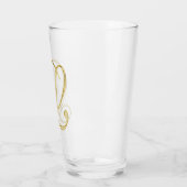 Gold Monogram L Glass Glas (Links)