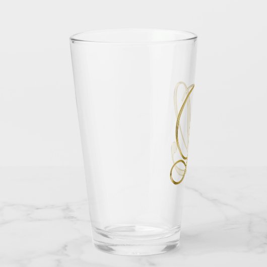Gold Monogram L Glass Glas (Rechts)