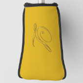 Gold Monogram L Initial Golf Headcover (Rotieren 90)