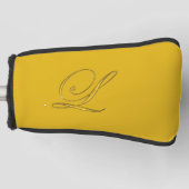 Gold Monogram L Initial Golf Headcover (Vorderseite)