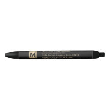 Gold Monogram Law Firm Pen