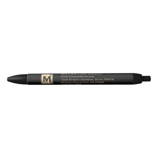 Gold Monogram Law Firm Pen Kugelschreiber (Vorderseite)