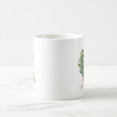 Gold Monogram Letter R Floral Kaffeetasse (Mittel)
