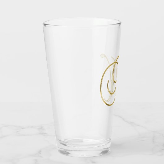 Gold Monogram N Glas (Rechts)