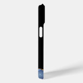 Gold Monogram Navy Blue Gold Glitzer Agate Case-Mate iPhone Hülle (Rückseite / Rechts)