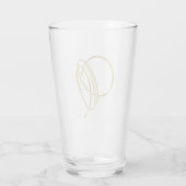 Gold Monogram O Glas (Rückseite)