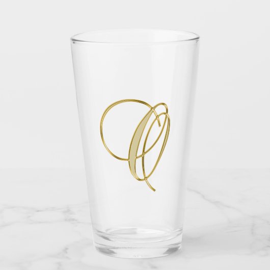 Gold Monogram O Glas (Vorderseite)
